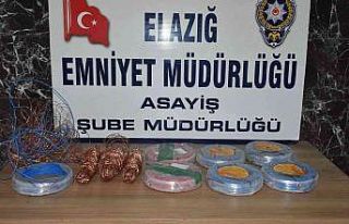Elazığ’da 21 suç kaydı bulunan 2 şüpheli,...