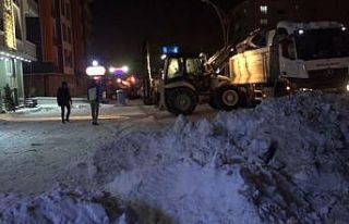 Erciş’te karla mücadele çalışması