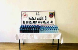 Erzin’de 49 litre kaçak içki ele geçirildi