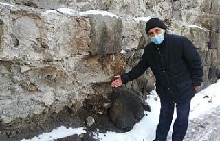 Erzurum kalesi dış surlarından kalan tek parça