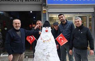 Esnaftan beşi bir yerdeli kar sevinci