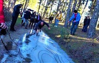 Gazetecinin buzla imtihanı