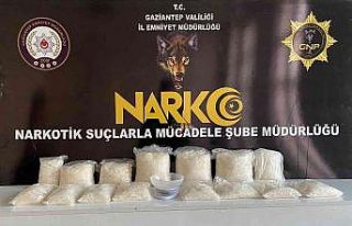 Gaziantep’te 13 kilo metamfetamin ele geçirildi