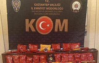Gaziantep’te 88 kilogram kaçak nargile tütünü...