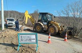 Gebze Tepemanayır’da bozulan yola bakım