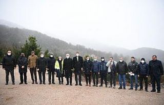 Gündoğdu ve Kocaman, teleferik proje alanını inceledi