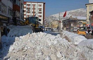 Hakkari’de buz ve karla mücadele çalışması