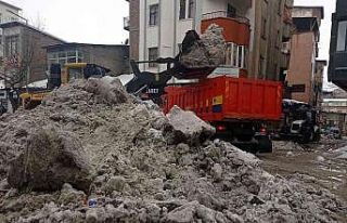 Hakkari’de karla mücadele çalışması