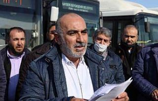 Halk otobüslerinin kaptanları eylemde