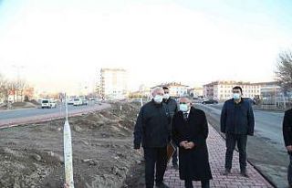 Hasan Tahsin Bulvarı’ndaki yol yapım çalışmaları...