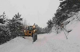 Hastaya ulaşmak için 1 metre karda mücadele verdiler