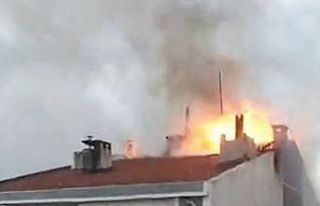 Hayrabolu’da çatı yangını