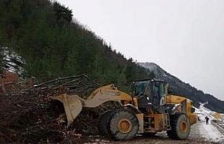 Heyelan anı kamerada