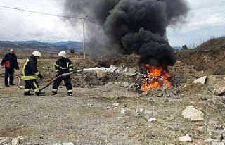 Hisarcık itfaiye personeline yangın eğitimi