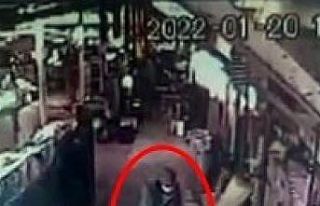 İçi dolu pazar arabasını işte böyle çaldı