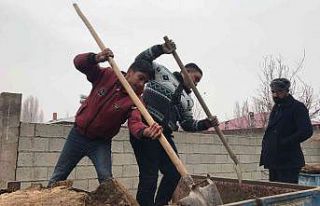 Iğdır’da tezek yakma geleneği devam ediyor