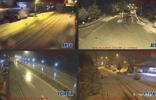 Isparta’da kar yağışı görüntüleri Kent Güvenlik...