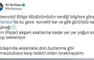 İstanbul Valisi Yerlikaya’dan kar uyarısı