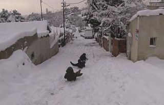 İstanbul’a yağan karın tadını çocuklar çıkardı
