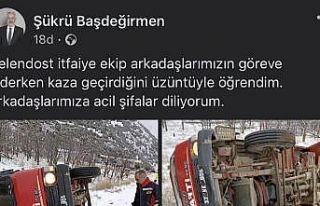 İtfaiye aracı kazaya müdahaleye giderken kaza yaptı