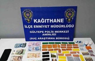 Kağıthane’de uyuşturucu taciri serum şeklindeki...