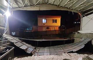 Kahramanmaraş’ta fırtına antik mozaiklerin yüzeyindeki...