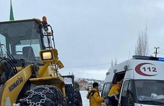 Kalp hastasına karlı yollar açılarak ulaşıldı