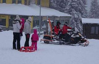 Kar kalınlığının 40 santimetreyi aştığı Ilgaz...