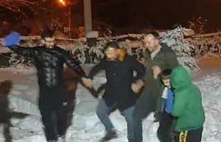 Kar yağışı horona engel olamadı