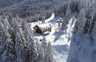 Karadeniz yaylalarından kar manzaraları