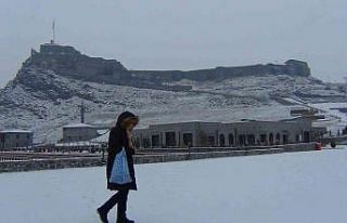 Kars’ta vatandaşların kar mesaisi başladı