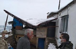 Kaymakam Akça’dan karda zarar gören köylere ziyaret