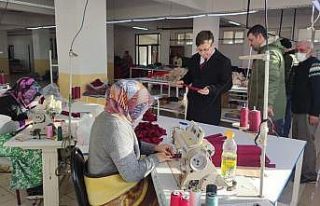 Kaymakam Düzgün’den tekstil ve mermer atölyelerine...