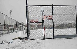 Kayseri’de amatör maçlara kar engeli