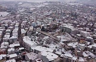 Kestel’de kar yağışı sonrası kartpostallık...