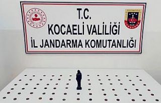 Kocaeli’de 77 sikke ve Meryem Ana figürlü heykel...
