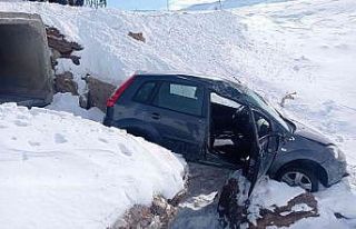 Kontrolden çıkan otomobil dereye uçtu: 2 yaralı