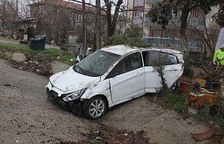 Kontrolden çıkan otomobil takla attı: 1 yaralı