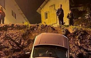 Köşk’te araç şarampole yuvarlandı