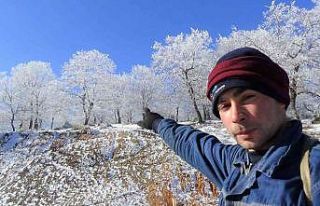 Kütahya’da kırağı güzelliği