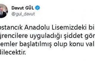 Lise öğrencisine öğretmen dayağı kamerada