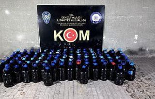 Litrelerce sahte alkol piyasaya sürülmeden yakalandı