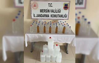 Mersin’de 70 litre sahte içki ele geçirildi
