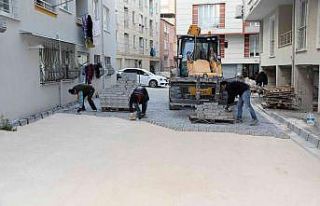 Mudanya’ya parke yol çalışmaları devam ediyor