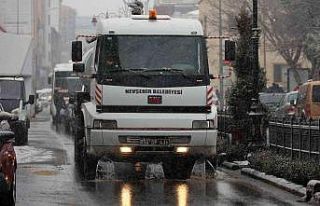 Nevşehir caddeleri solisyonla yıkanıyor