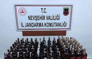 Nevşehir’de 93 şişe sahte alkole el konuldu