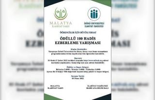 Ödüllü hadis ezberleme yarışması