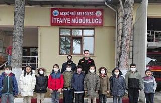 Öğrencilere itfaiyecilik anlatıldı