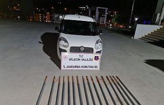 Orman İşletme Müdürlüğüne ait demir kazıkları...