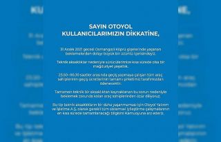 Osmangazi Köprüsü’nde 31 Aralık’ta zam gelecek...